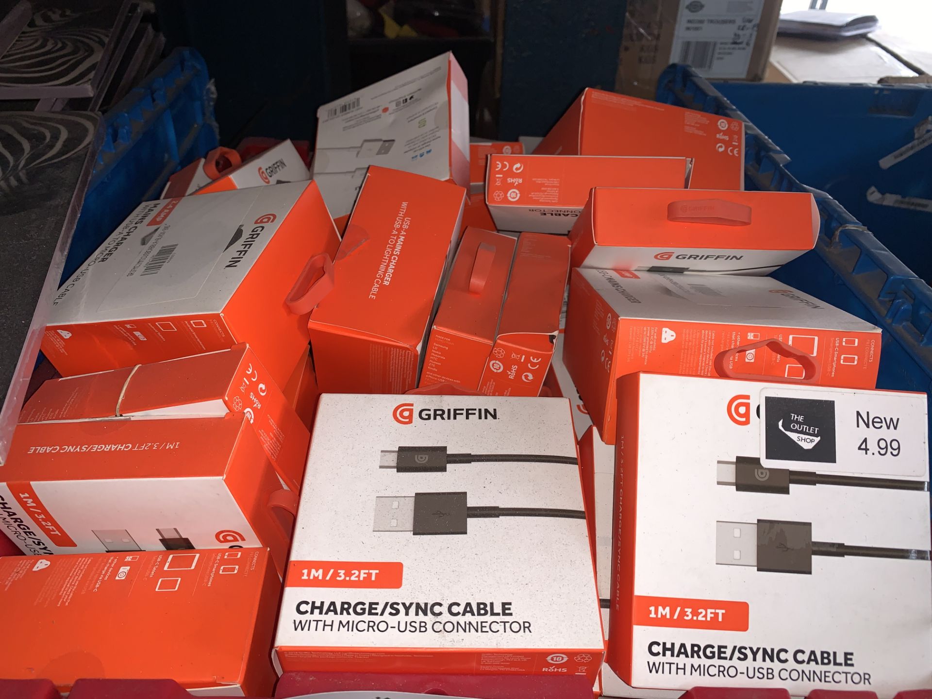 45 X VARIOUS BRAND NEW GRIFFIN CHARGING CABLES