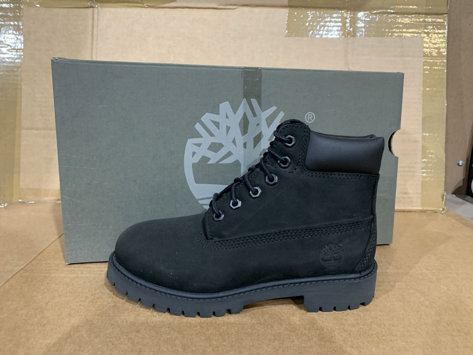 (NO VAT) 3 X BRAND NEW TIMBERLAND BLACK BOOTS SIZE J1