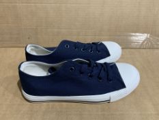 (NO VAT) 12 X BRAND NEW NAVY TOE CAP PUMPS SIZE J4