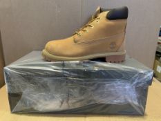 (NO VAT) 3 X BRAND NEW TIMBERLANDS WHEAT YELLOW NUBUCK BOOTS SIZE UK2