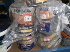 13 X TUBS OF RONSEAL DECKING STAIN AND RESTORER