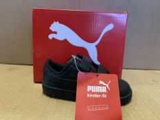 (NO VAT) 5 X BRAND NEW PUMA BLACK TRAINERS SIZE i5