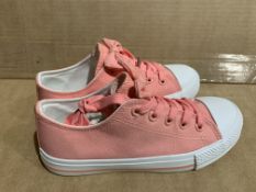 (NO VAT) 11 X BRAND NEW GIRLS PINK BOW TOP TRAINERS SIZE i12