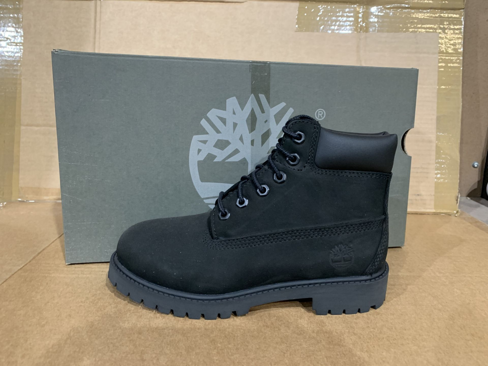 (NO VAT) 3 X BRAND NEW TIMBERLAND BLACK BOOTS SIZE J1