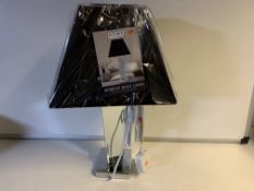 8 x NEW HOME COLLECTION MIRRORED BASE LAMP & SHADES