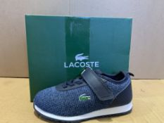 (NO VAT) 3 X BRAND NEW LACOSTE BLUE TRAINERS SIZE i8