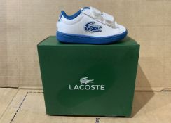 3 X NEW & BOXED LACOSTE DO040 TRAINERS SIZE INFANT 3