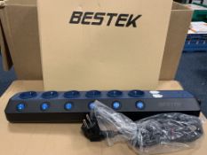 12 X BRAND NEW BESTEK 6 PLUG OUTLET POWER SUPPLY WITH UV (EURO PLUG)