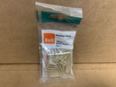 96 x NEW SETS OF 2 B & Q BACKFLAP HINGES 38MM BRASS PLATED