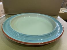 3 X BRAND NEW PACKS OF 6 STEELITE FREEDOM RIO BLUE PLATES 25.5CM RRP