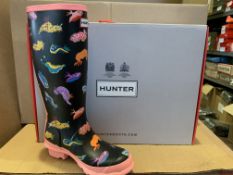 (NO VAT) BRAND NEW HUNTER SEA MONSTER CALIFORNIA SEA SHELL WELLIES SIZE J3