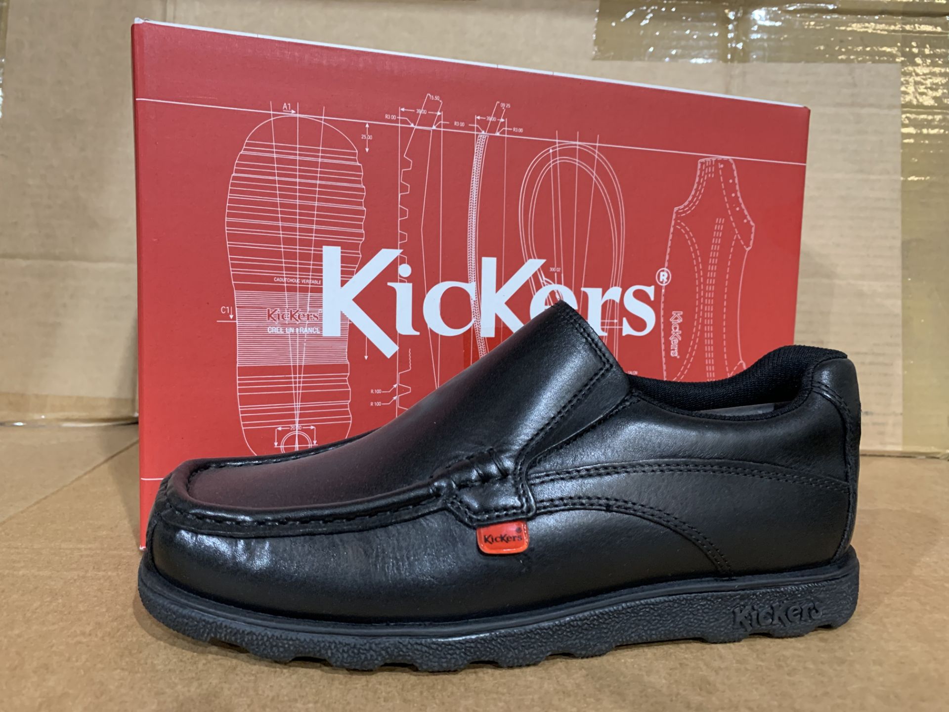 (NO VAT) 3 X BRAND NEW KICKERS FRAGMA SLIP SHOES SIZE J3