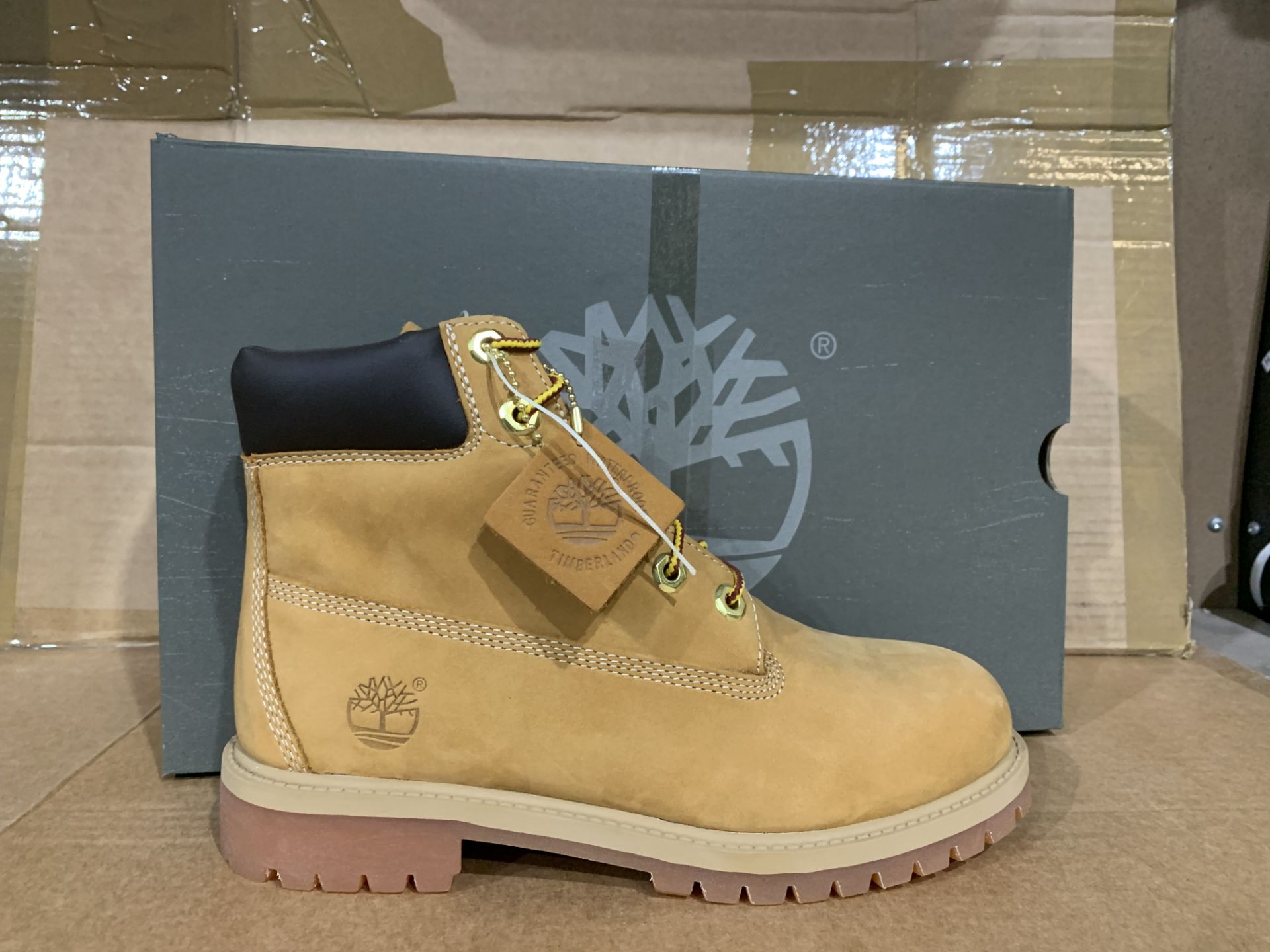 (NO VAT) 3 X BRAND NEW TIMBERLAND WHEAT YELLOW NUBUCK BOOTS SIZE J5