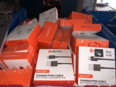 40 X VARIOUS BRAND NEW GRIFFIN CHARGING CABLES