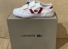 3 X NEW & BOXED LACOSTE DO051 TRAINERS SIZE INFANT 10