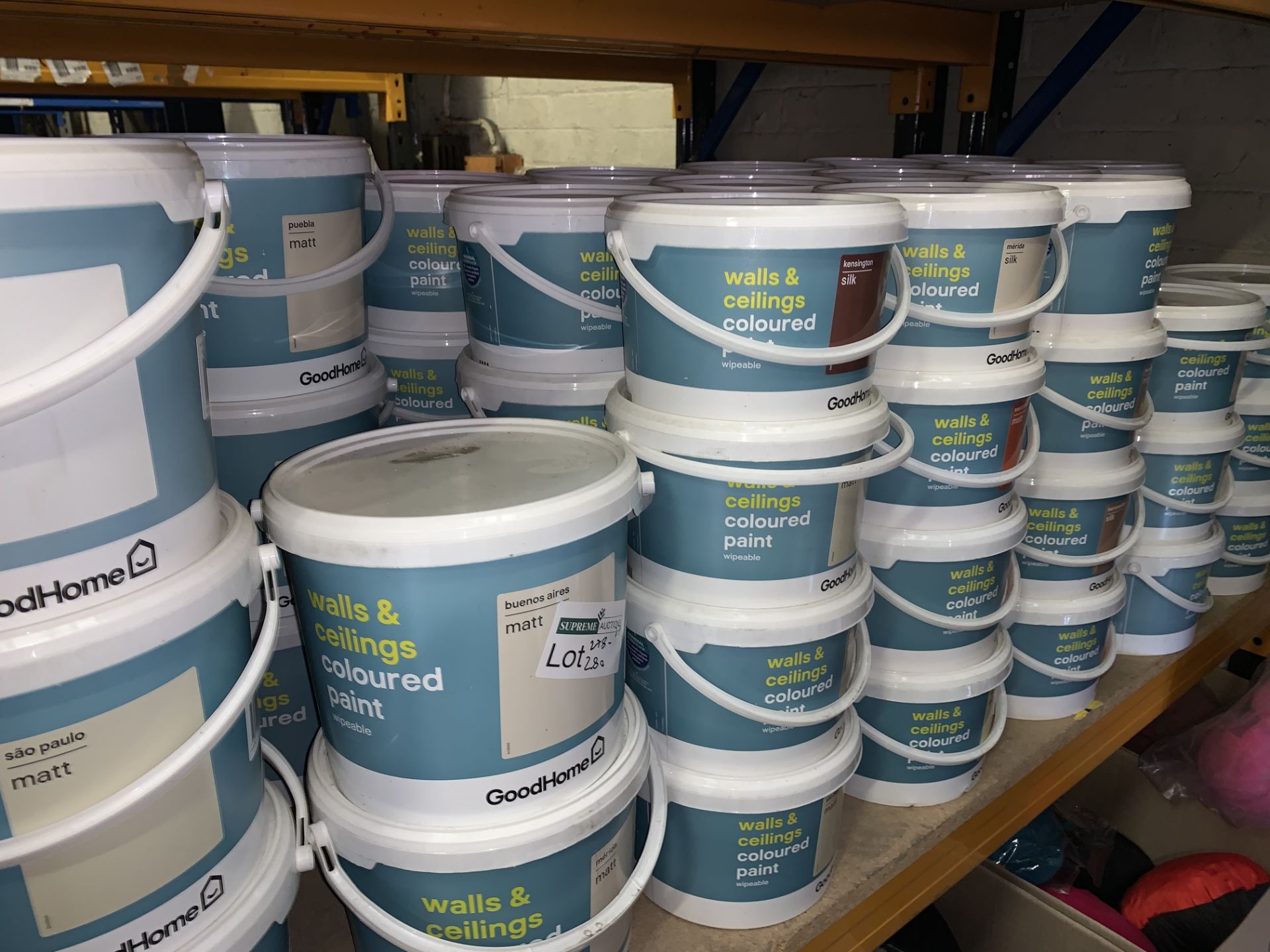 20 X VARIOUS GOODHOME PAINT TUBS IN VARIOUS SIZES AND COLOURS