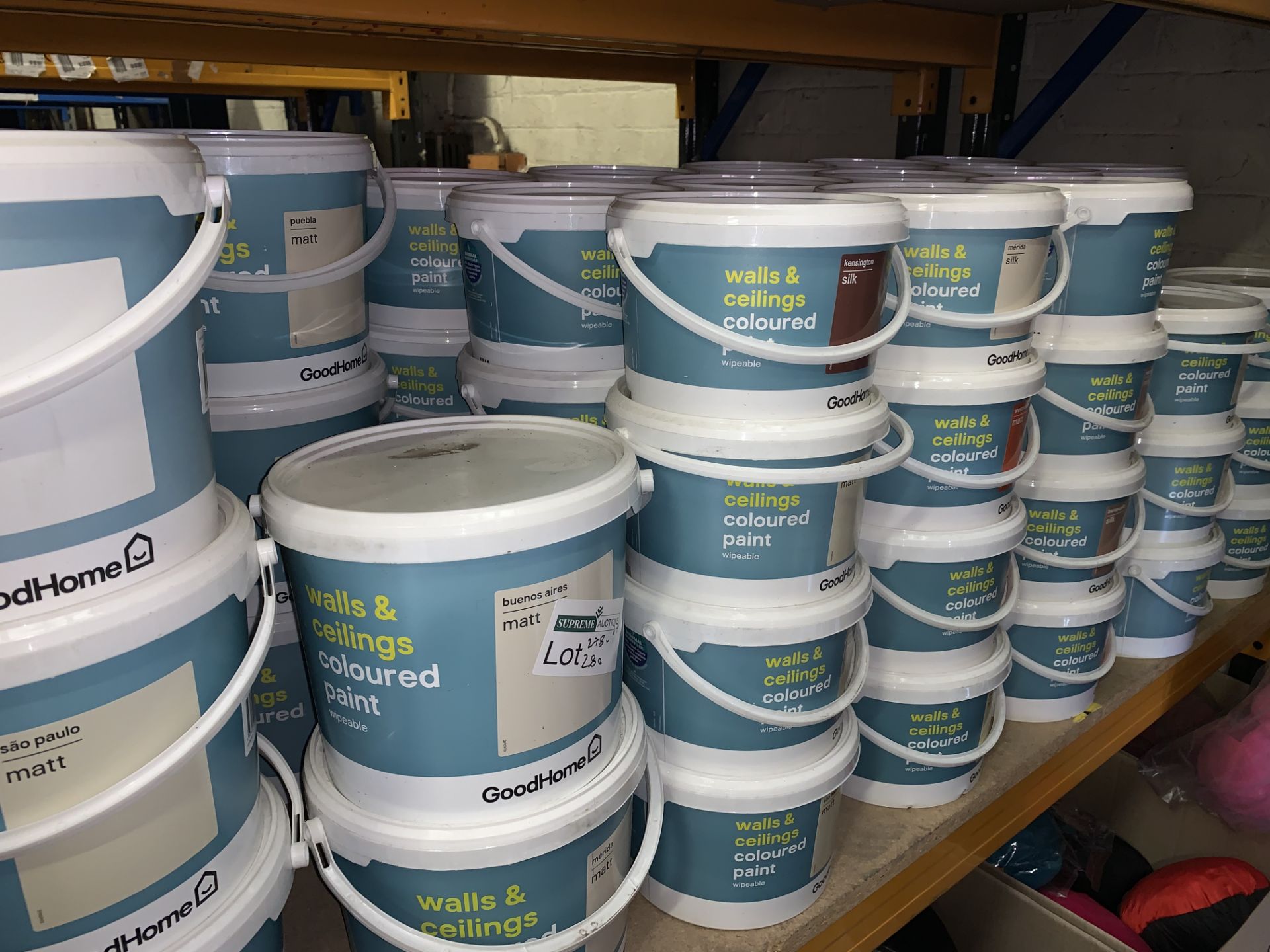 20 X VARIOUS GOODHOME PAINT TUBS IN VARIOUS SIZES AND COLOURS