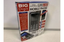 4 X NEW BOXED BIG DIGET MOBILE PHONES. RRP £49.99 EACH (1239/20)