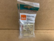 72 x NEW SETS OF 2 B & Q BACKFLAP HINGES 38MM BRASS PLATED (1115/20)
