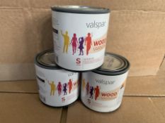 72 X BRAND NEW VALSPAR WOOD VARNISH INTERIOR GLOSS 236ML (1165/20)