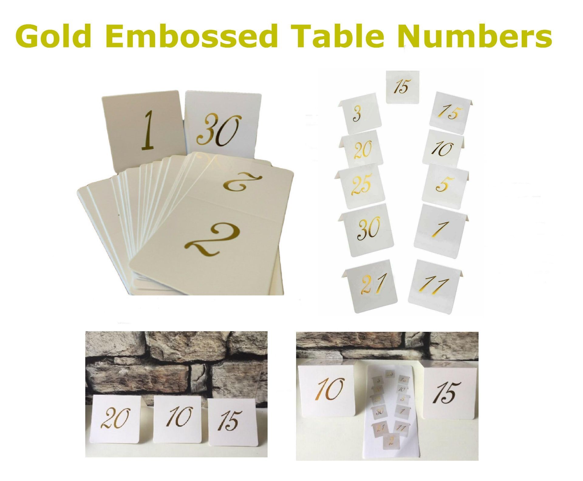 144 X BRAND NEW PACKS OF TABLE NUMBERS 1-30 IN 6 BOXES (555/20)