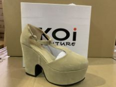 14 X BRAND NEW RETAIL BOXED KOI COUTURE BEIGE NUDE SHOES IN RATIO BOX (1 X SIZE 3, 2 X SIZE 4, 4 X