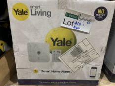 YALE SMART HOME ALARM KIT (UNCHECKED RETURN) (828/20)