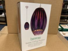 12 x NEW BOXED VARESE CEILING PENDANTS. RRP £22 EACH (1254/20)
