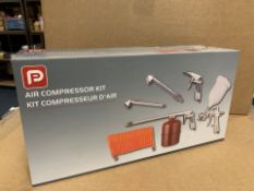 4 x NEW BOXED PP 5 PIECE AIR COMPRESSOR KITS (1143/20)