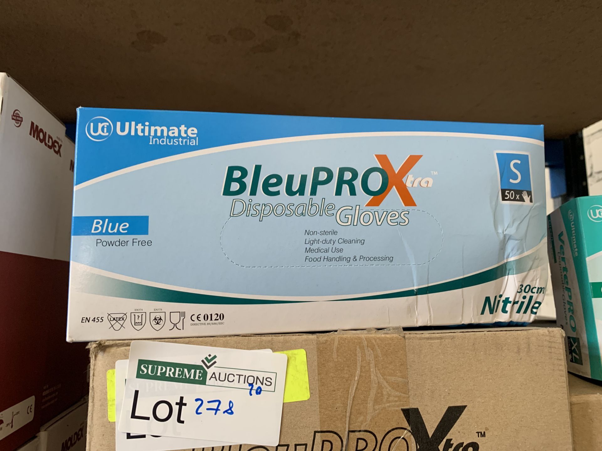 10 X PACKS OF 50 BLEUPRO XTRA DISPOSABLE GLOVES (278/20)