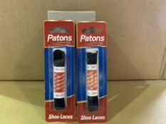 75 X BRAND NEW PACKS OF 6 PATONS SHOE LACES IN 3 BOXES (561/20)