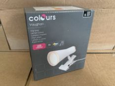 21 X BRAND NEW COLOURS VAUGHAN CLIP LIGHTS (1426/20)