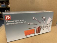 4 x NEW BOXED PP 5 PIECE AIR COMPRESSOR KITS (1142/20)