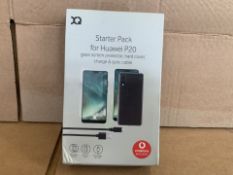111 X STARTER PACKS FOR HUAWEI P20 INCLUDING GLASS SCREEN PROTECTOR, HARD COVER AND CHARGE AND