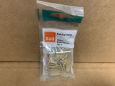 72 x NEW SETS OF 2 B & Q BACKFLAP HINGES 38MM BRASS PLATED (1114/20)