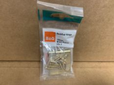 72 x NEW SETS OF 2 B & Q BACKFLAP HINGES 38MM BRASS PLATED (1113/20)