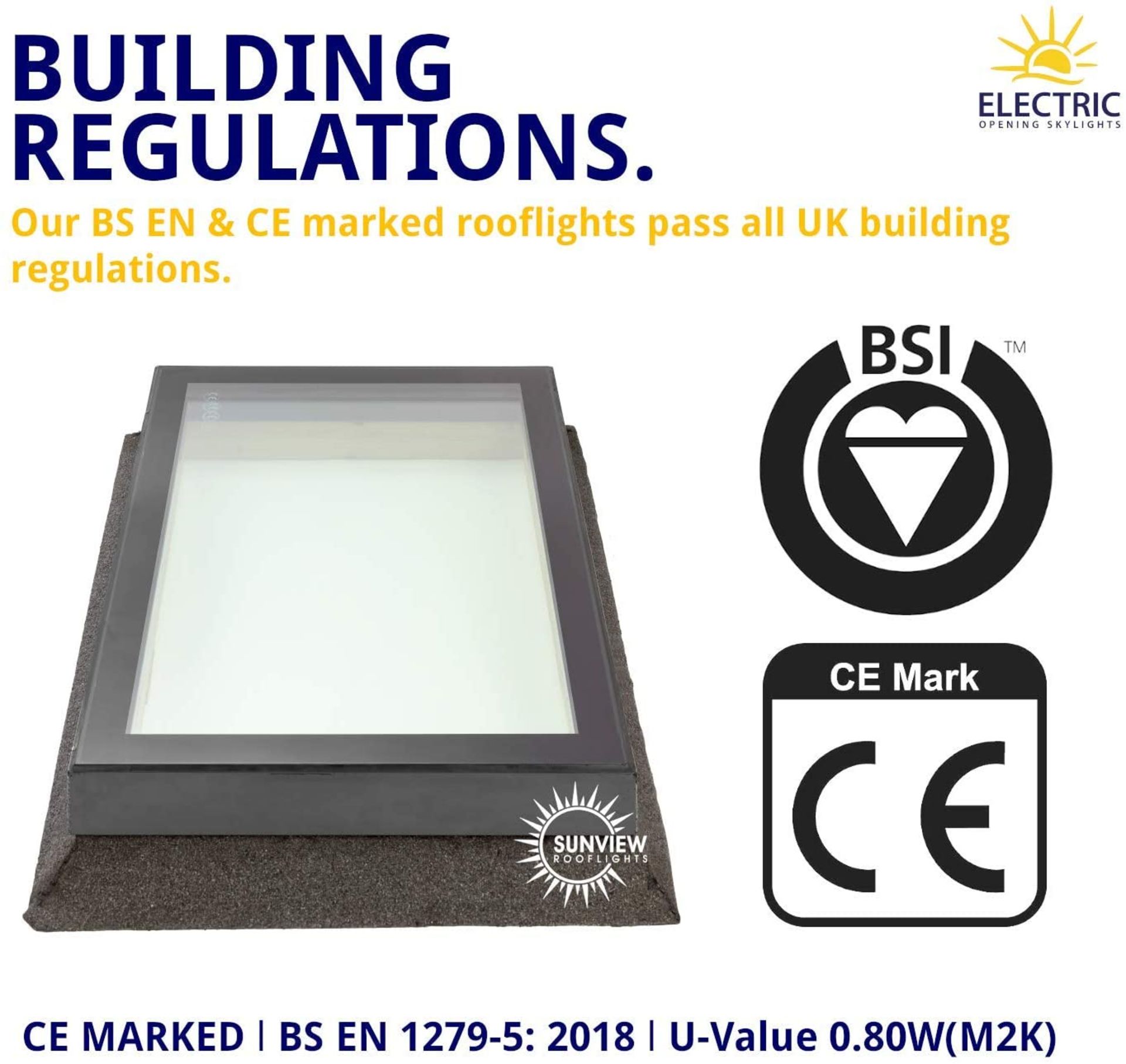 Panoroof (EOS) Fixed Aluminium Triple-Glazed Laminated Skylight with Self-Cleaning Glass - 1500x1500 - Image 5 of 6