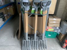 5 X NEW VERVE GARDEN DIGGING FORKS