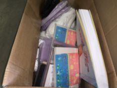 30 PIECE AMAZON END OF LINE LOT INCLUDING TABLECLOTHS, COOKING BOOKS, CRAFT SETS ETC(376/27)