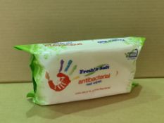 96 X BRAND NEW PACKS OF FRESH AND SOFT ANTIBACTERIAL WET WIPES