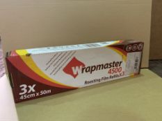 7 X BRAND NEW PACKS OF 3 WRAPMASTER 4500 ROASTING FILM REFILS 45 X 50CM