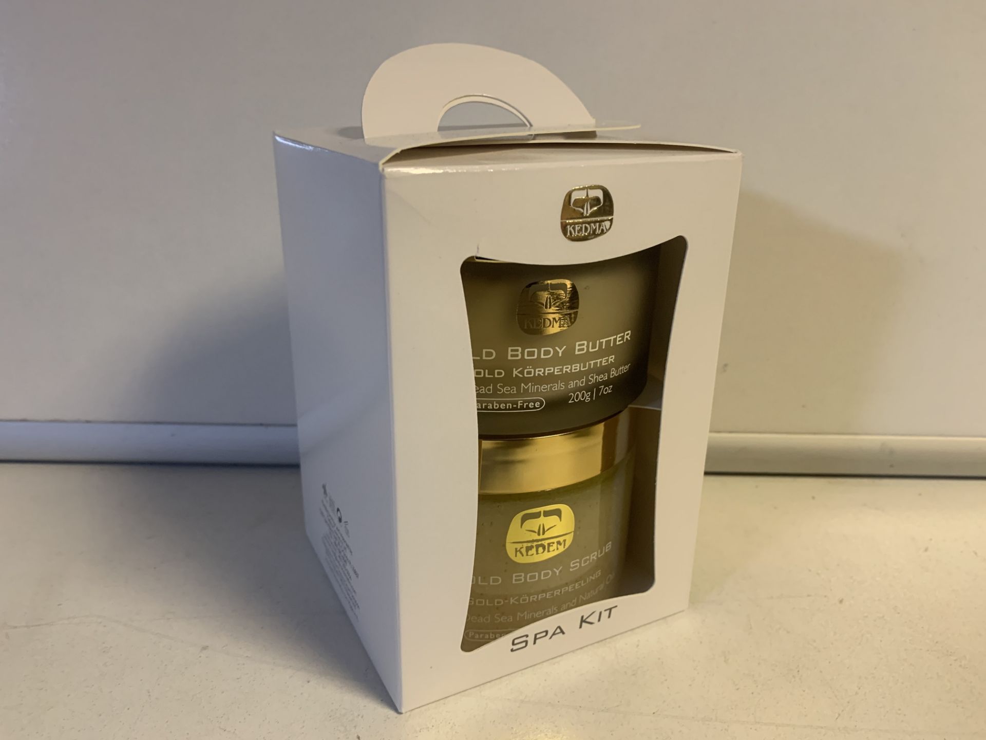 2 X BRAND NEW KEDMA SPA KITS INCLUDING GOLD BODY BUTTER AND GOLD BODY SCRUB WITH DEAD SEA