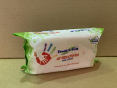 96 X BRAND NEW PACKS OF FRESH AND SOFT ANTIBACTERIAL WET WIPES