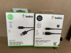 26 X BRAND NEW BELKIN MICRO USB TO USB CABLES