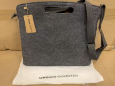 10 X BRAND NEW URBAN COUNTRY PIERCED HANDLE CARRY BAGS GREY RRP £41 EACH