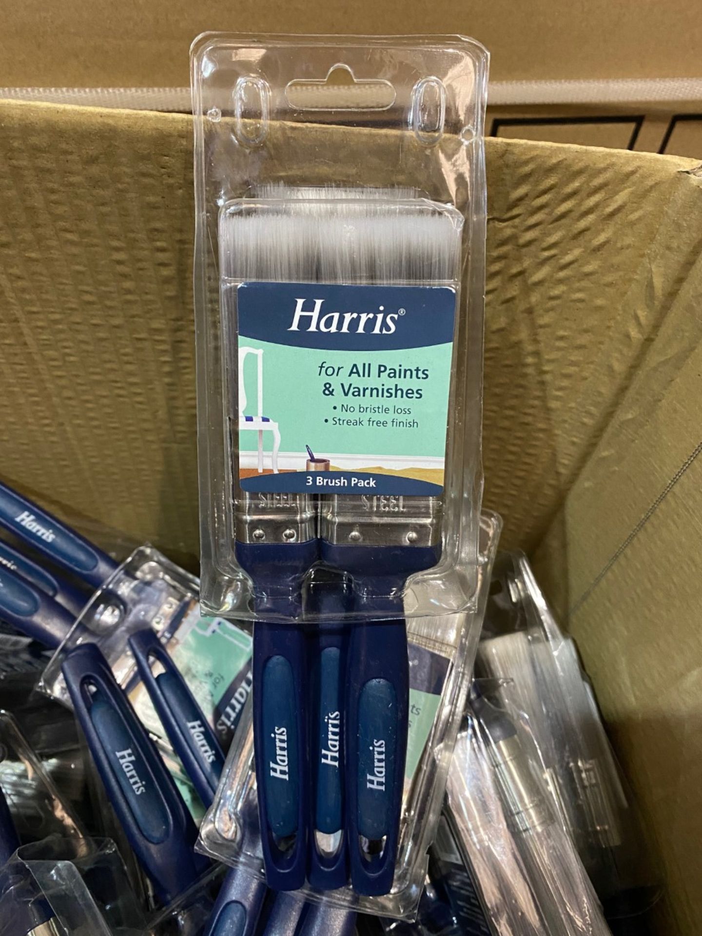 20 x NEW PACKS OF 3 HARRIS PAINT BRUSHES FOR ALL PAINTS & VARNISHES