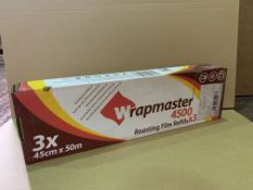 7 X BRAND NEW PACKS OF 3 WRAPMASTER 4500 ROASTING FILM REFILS 45 X 50CM