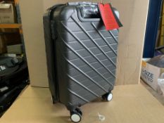 3 X BRAND NEW DULONG CHARCOAL SUITCASES CABIN SIZE SUITCASES
