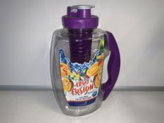 10 X NEW AQUA FRUIT FUSION INFUSER JUGS. 1.8L. COLOURS MAY VARY