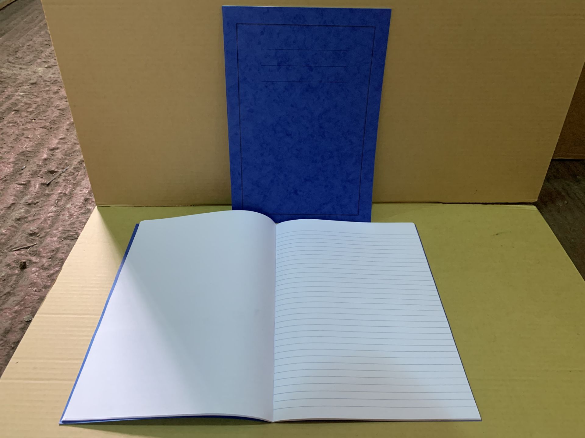 100 X BRAND NEW A4 8MM BLUE 64 PAGE EXERCISE BOOKS IN 2 BOXES